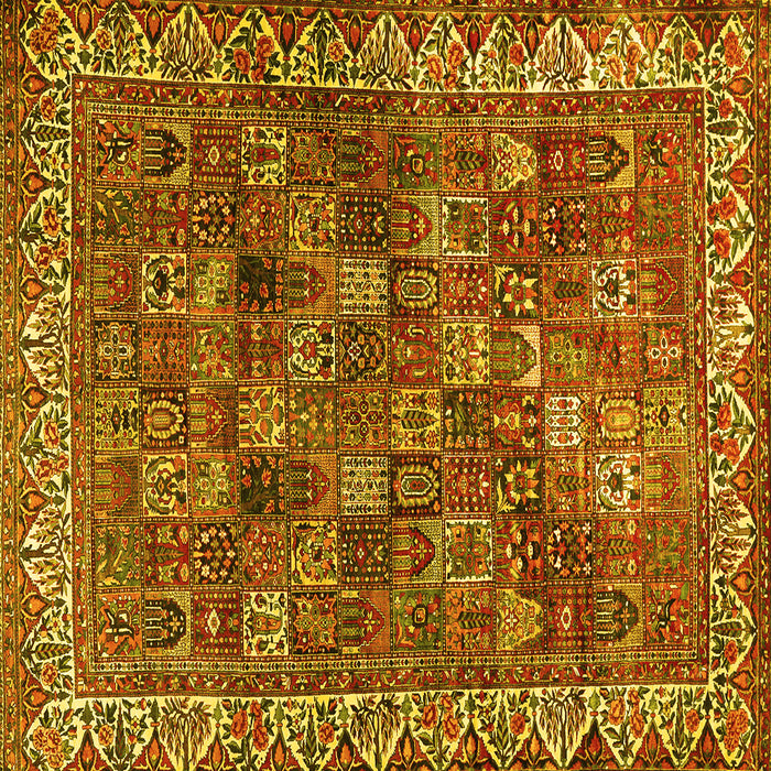 Square Persian Yellow Traditional Rug, tr2224yw