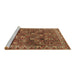 Sideview of Machine Washable Persian Brown Traditional Rug, wshtr2224brn