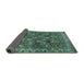 Sideview of Persian Turquoise Traditional Rug, tr2224turq