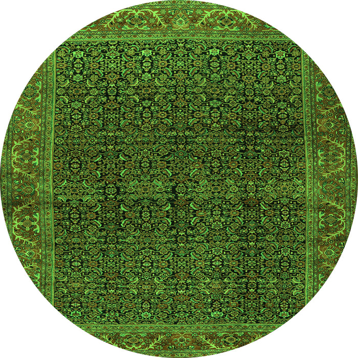 Machine Washable Persian Green Traditional Area Rugs, wshtr2225grn