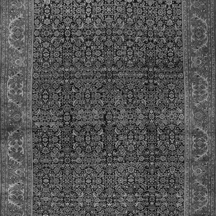 Serging Thickness of Machine Washable Persian Gray Traditional Rug, wshtr2225gry