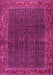 Machine Washable Persian Pink Traditional Rug, wshtr2225pnk