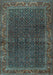 Machine Washable Persian Light Blue Traditional Rug, wshtr2225lblu