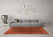 Machine Washable Persian Orange Traditional Area Rugs in a Living Room, wshtr2225org