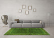 Machine Washable Persian Green Traditional Area Rugs in a Living Room,, wshtr2225grn