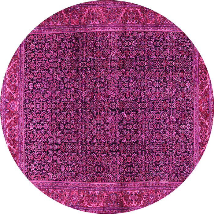 Round Persian Pink Traditional Rug, tr2225pnk