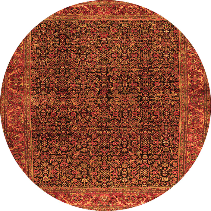 Machine Washable Persian Orange Traditional Area Rugs, wshtr2225org