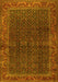 Machine Washable Persian Yellow Traditional Rug, wshtr2225yw