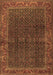 Machine Washable Persian Brown Traditional Rug, wshtr2225brn