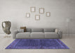 Machine Washable Persian Blue Traditional Rug in a Living Room, wshtr2225blu