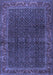 Machine Washable Persian Blue Traditional Rug, wshtr2225blu