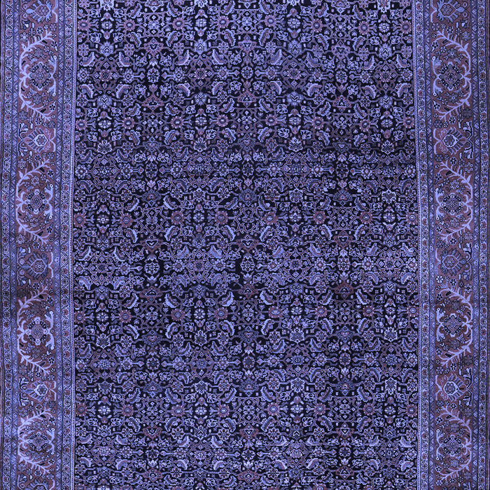 Machine Washable Persian Blue Traditional Rug, wshtr2225blu