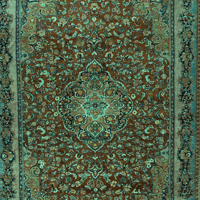 Machine Washable Persian Turquoise Traditional Area Rugs, wshtr2226turq