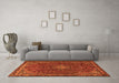 Machine Washable Persian Orange Traditional Area Rugs in a Living Room, wshtr2226org