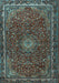 Machine Washable Persian Light Blue Traditional Rug, wshtr2226lblu