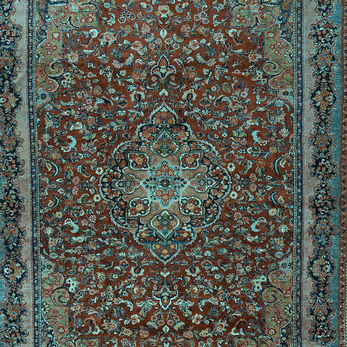 Machine Washable Persian Light Blue Traditional Rug, wshtr2226lblu