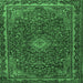 Square Persian Emerald Green Traditional Rug, tr2226emgrn