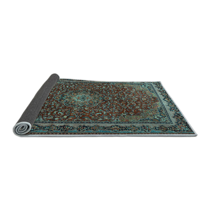 Sideview of Persian Light Blue Traditional Rug, tr2226lblu