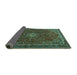 Sideview of Persian Turquoise Traditional Rug, tr2226turq