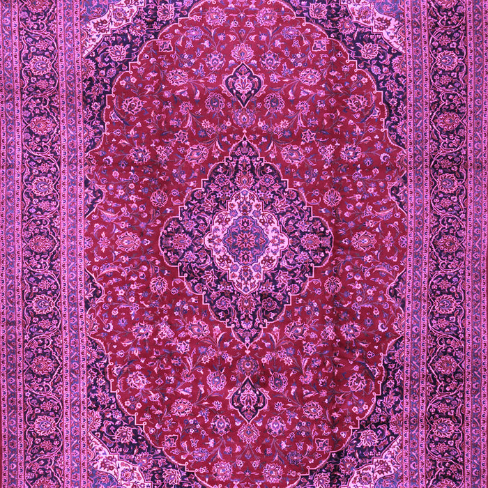 Machine Washable Medallion Purple Traditional Area Rugs, wshtr2227pur