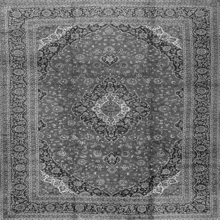 Serging Thickness of Medallion Gray Traditional Rug, tr2227gry