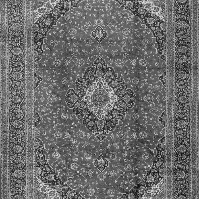 Serging Thickness of Machine Washable Medallion Gray Traditional Rug, wshtr2227gry