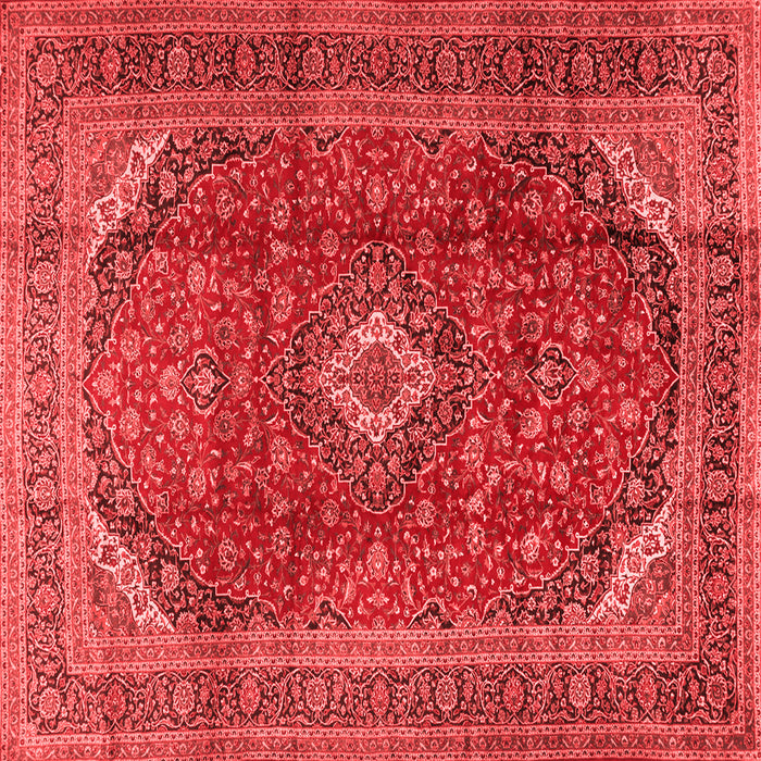 Machine Washable Medallion Red Traditional Rug, wshtr2227red
