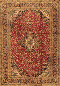 Medallion Brown Traditional Rug, tr2227brn