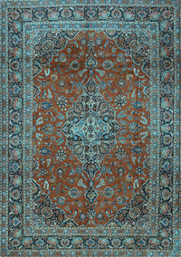 Medallion Light Blue Traditional Rug, tr2228lblu