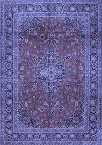 Medallion Blue Traditional Rug, tr2228blu