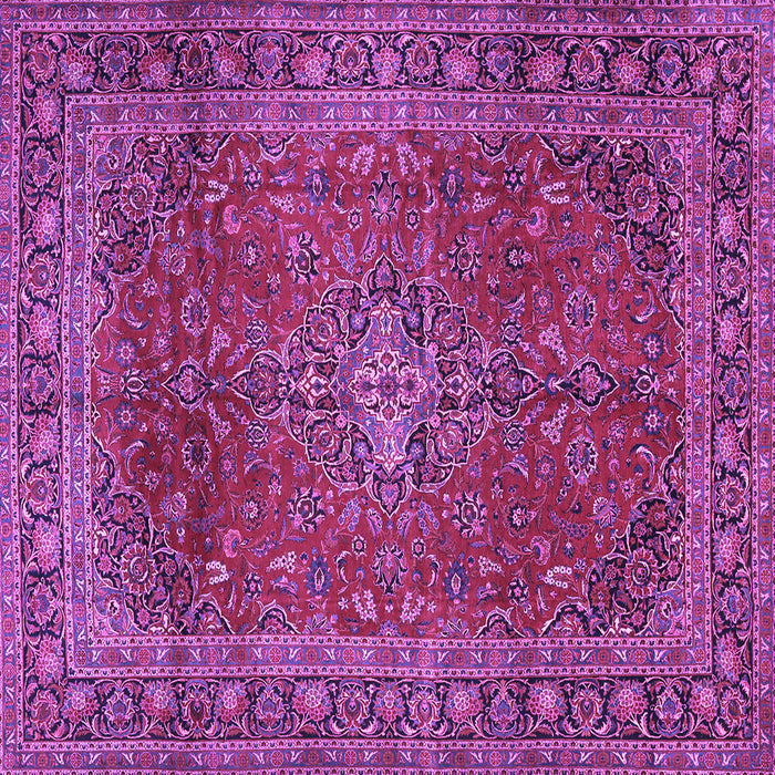 Square Medallion Purple Traditional Rug, tr2228pur