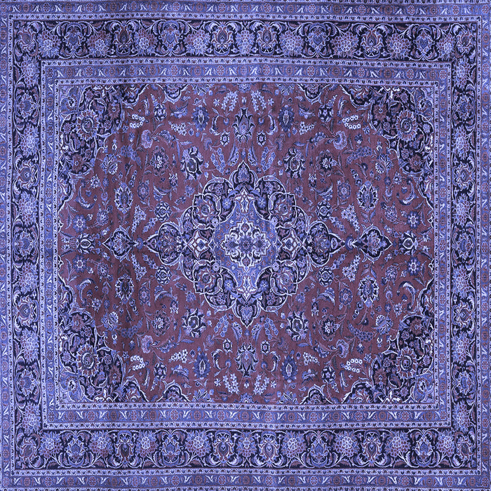 Square Medallion Blue Traditional Rug, tr2228blu