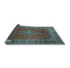 Sideview of Medallion Light Blue Traditional Rug, tr2228lblu