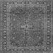 Serging Thickness of Medallion Gray Traditional Rug, tr2228gry