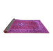 Sideview of Medallion Purple Traditional Rug, tr2228pur