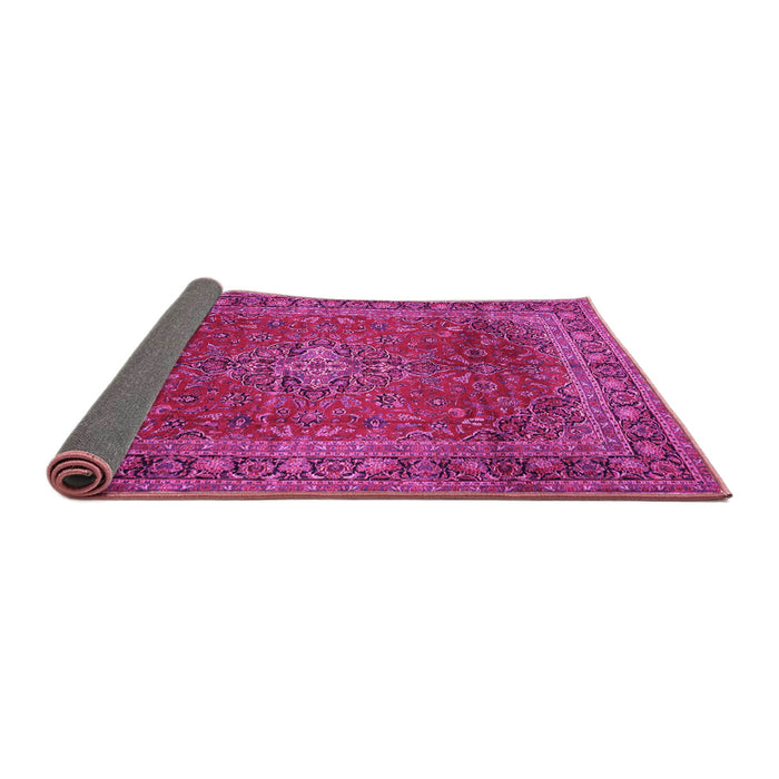 Sideview of Medallion Pink Traditional Rug, tr2228pnk