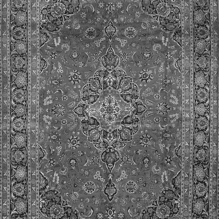 Serging Thickness of Machine Washable Medallion Gray Traditional Rug, wshtr2228gry