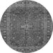 Square Medallion Gray Traditional Rug, tr2228gry