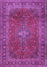 Medallion Purple Traditional Rug, tr2228pur