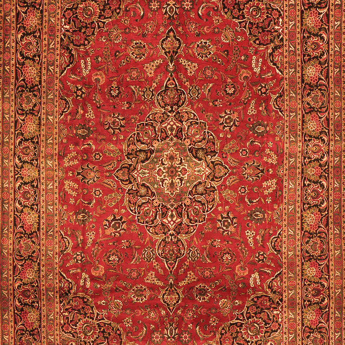 Medallion Orange Traditional Rug, tr2228org