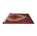 Sideview of Machine Washable Traditional Brown Rug, wshtr2229