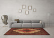 Machine Washable Persian Brown Traditional Rug in a Living Room,, wshtr2229brn