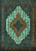 Machine Washable Persian Turquoise Traditional Area Rugs, wshtr2229turq