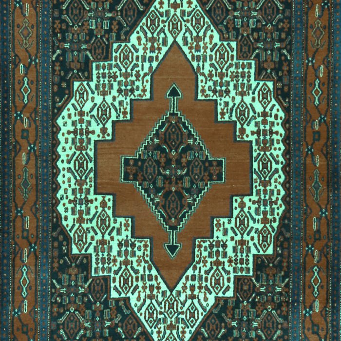 Machine Washable Persian Turquoise Traditional Area Rugs, wshtr2229turq