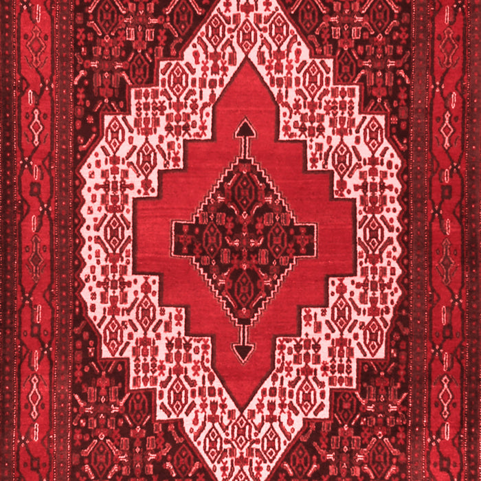 Machine Washable Persian Red Traditional Rug, wshtr2229red