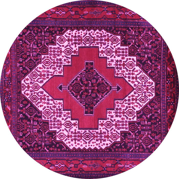 Round Persian Pink Traditional Rug, tr2229pnk