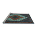 Sideview of Machine Washable Persian Light Blue Traditional Rug, wshtr2229lblu