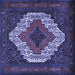 Square Persian Blue Traditional Rug, tr2229blu