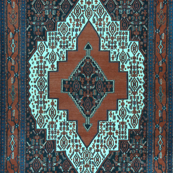 Machine Washable Persian Light Blue Traditional Rug, wshtr2229lblu