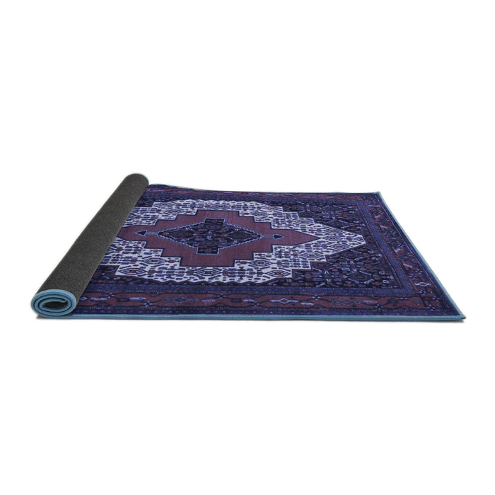 Sideview of Persian Blue Traditional Rug, tr2229blu